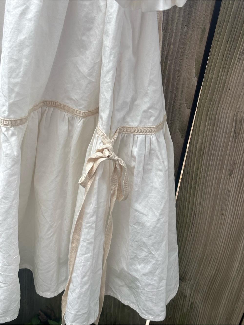 TALULAH Cream Tiered Mini Dress with Puff Sleeves - Picture 2 of 11